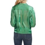 Vince Camuto  Green Iridescent Button Down Long Sleeve Tie Front Shirt (M) Photo 1