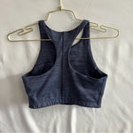 Outdoor Voices  Tech Sweat Top Size Small Multi Navy Blue Long Line Sport Bra Photo 1