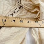 Free People  Cream Embroidered Boho Cropped Balloon Sleeve Blouse Womens S Fall Photo 6