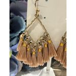 NEW! Francesca’s Tassel dangling‎ earrings Gold Photo 1