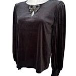 Loft NWT Embellished Bow Holiday Velour
Longsleeve Top, Sz Small Photo 6