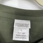 PEANUTS SNOOPY FLEECE FEEL LINING GREEN WITH WHITE GRAPHIC LONG SLEEVE MEDIUM Photo 29