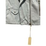 BLANK NYC  faux leather moto Blue jacket size Small‎ NWT Photo 6