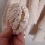 Free People Womens Pullover Sweater Ivory Cold Shoulder V Neck Ribbed Fringe S Photo 10