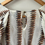 MUNTHE Envy Frill Print Ruffle Blouse Size 34 or US 4 White Photo 6
