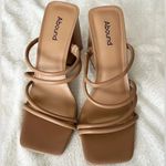 Abound  Austyn Tubular Strappy Block Heeled Sandal Tan Mocha Size 9 NEW Photo 1