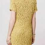 Anthropologie Tunic Moth Julliet Knit Sweater Yellow Short Sleeve Sz M GUC Photo 1