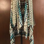 Geometric Patterned Tunic with Blue Accents Brown Size undefined Photo 4