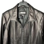 Calvin Klein Lambskin Leather Jacket Short Dressy Coat u Plus Size 3XL Black Clavin Klein NEW Photo 2