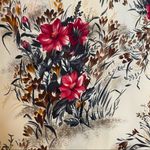 Vintage 70s Floral Short Sleeve Blouse Button Photo 4