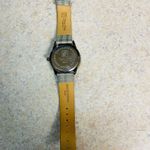 Victoria Wick Crystal Dial Watch Rhinestone Bezel Leather Band Quartz Gunmetal Gray Photo 4