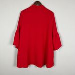 IC By Connie K Swing Jacket Womens XL Red Full Zip Embroidered 3/4 Bell Sleeve Photo 8