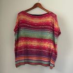 Ralph Lauren Lauren  Rainbow Linen Cotton Aztec Southwestern Knit Kaftan Top Sz S Photo 1
