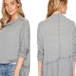 Free People  Londontown Thermal Tunic Top Grey Asymmetric Hem Bohemian Size Small Photo 4