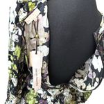 By Timo satin floral long sleeve black white green print fit and flare dress Size XS Photo 5