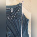 New York & Company Stretch Black Tank Top With Jeweled Neckline Size Large (151) Photo 6