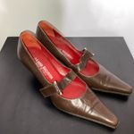 Miss Rossi Mary Jane 2” heel in brown leather with velcro closure Photo 3