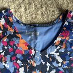 Print Scrub Top Blue Size M Photo 1