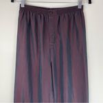 Vtg Y2K Holographic Trouser Pants High Rise Pull On Straight Wide Leg Sz Small Purple Photo 3