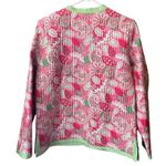 Appleseeds petites size PM reversible jacket paisley to lime green. Quilted Green Photo 2