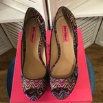 Betsey Johnson Bardot Pink Purple Zigzag Platform Heels 9.5 Photo 9