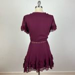 Cleobella  Maroon Embellished Mini Dress Photo 4