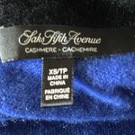 Saks 5th Avenue Saks Fifth Avenue Women’s Cowl Neck Blue & Black Cashmere Sweater Size XS Photo 5
