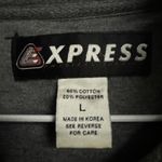 EXPRESS Vtg World Brand 1/4 Zip Sweatshirt Embroidered Flags Women’s Oversize L Photo 3