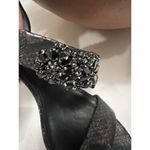 Vera Wang Lavender label Grey Metallic Beaded Leather Sandals Made In Italy 8.0 Gray Photo 8