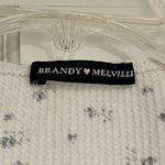 Brandy Melville White and Blue Floral Wrap Top OS Photo 2