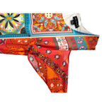 Tribal Brand Womens Dress Size M Mandela Print Cold Shoulder Flowy Lined Tiered Size M Photo 1