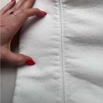 Anthropologie Maeve White Fringe-Sleeve Crew-Neck Sweatshirt M Photo 7