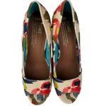 Toms  Women's Stella Peep-Toe Wedge Sandals Multi Floral Size 6.5 Photo 2
