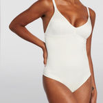 Spanx NWT  Shaping Satin Thong Bodysuit - white size small Photo 0