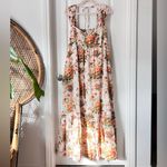 Anthropologie  Floral Multicolor Sleeveless Square Neck Maxi Dress White Large Photo 2