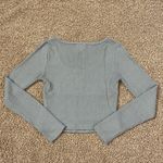 Pink Rose Cozie By  Long Sleeve Waffle Knit Crop Top Photo 1