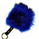 Juicy Couture  Blue/Black Furry Ball Key Fob Photo 0