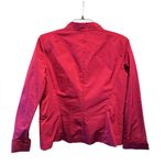 Lafayette 148 New York Zip Front Jacket Berry Red Size 12 Photo 2