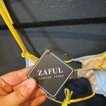 Zaful Light Blue and Yellow Bikini Top NWT Photo 2