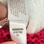 Chico's Crochet Knit Top Pink 3/4 Sleeve Blouse Womens Size 1 Medium Open Weave Photo 5