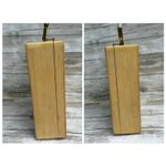 VTG Enid Collins of Texas Wooden Box Purse Bejeweled Flower Power Orange Artsy Brown Photo 7