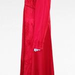 The Paragon Red Jacquard Satin Maxi Dress Size Medium Photo 2
