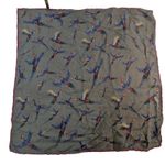 Luxury Silk Scarf – Pheasant Bird Print Made in Italy Gray Photo 0