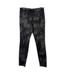 Clara Sun Woo Monochrome Pull on Legging Pants Size M Stretch Knit Floral Black Size M Photo 6
