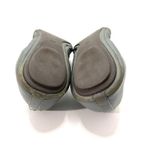 Tory Burch Gabby Cap Toe Scrunch Flat Gunmetal / Silver Ballet Flat Size 8.5 Photo 8