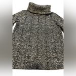 J.Crew Funnel Neck Plaid Pullover Sweater Womens Size S Black White Preppy Photo 2