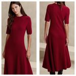 Banana Republic  Natales Sweater Midi Dress Size Small Christmas Red Wool Preppy Photo 14