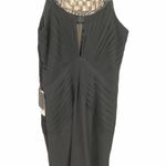 Sue Wong  Black Beaded Sleeveless Cocktail Dress Size 6 Photo 3
