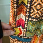 Haute Hippie Boho Patchwork Print Colorful Wode Leg Jumpsuit XS Photo 4