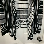 Faded Glory  Black/White Print Open Front Cardigan L Photo 4